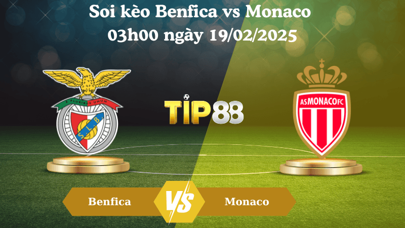 TIP88 Nhận định soi kèo Benfica vs Monaco 03h00 ngày 19/02/2025 - Champions League
