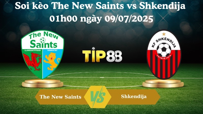 TIP88 Nhận định soi kèo The New Saints vs Shkendija 01h00 ngày 09/07/2025 -  Vòng loại Champions League