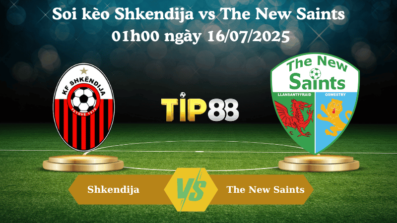 TIP88 Nhận định soi kèo Shkendija vs The New Saints 01h00 ngày 16/07/2025 - Champions League