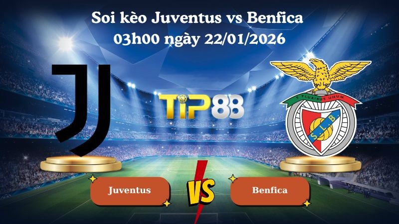 TIP88 Nhận định soi kèo Juventus vs Benfica 03h00 ngày 22/01/2026 - Champions League