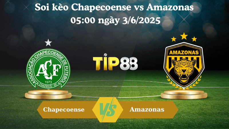 TIP88 Nhận định soi kèo Chapecoense vs Amazonas  05:00 ngày 3/6/2025  – Giải hạng nhì quốc gia Brazil