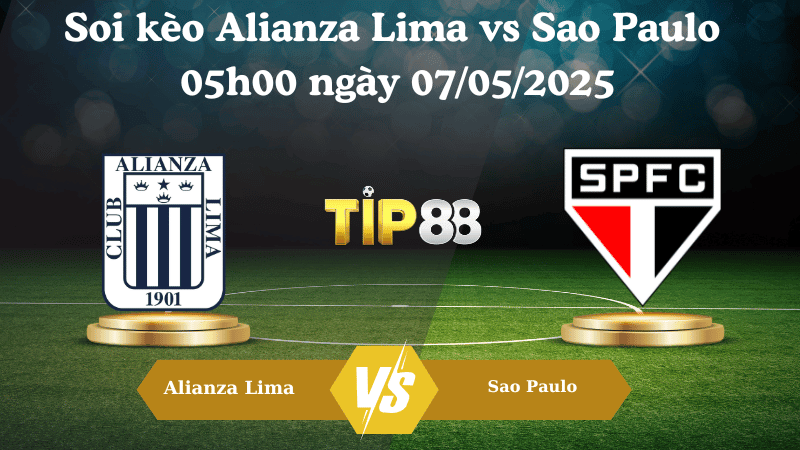 TIP88 Nhận định soi kèo Alianza Lima vs Sao Paulo 05h00 ngày 07/05/2025 - Copa Libertadores